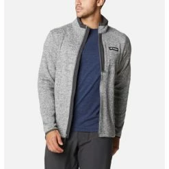 Columbia Men's Sweater Weather™ Fleece Full Zip Jacket - Tall City Grey Heather Selected
