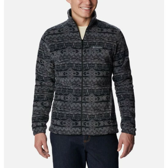 Columbia Men’s Steens Mountain™ Printed Fleece Jacket Black Mod Camo