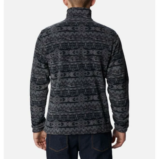 Columbia Men’s Steens Mountain™ Printed Fleece Jacket Black Mod Camo - Image 2