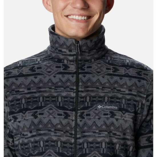 Columbia Men’s Steens Mountain™ Printed Fleece Jacket Black Mod Camo - Image 4