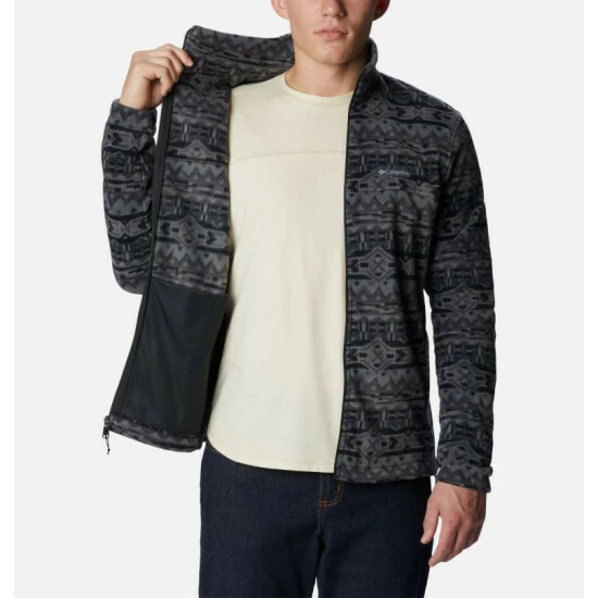 Columbia Men’s Steens Mountain™ Printed Fleece Jacket Black Mod Camo - Image 5