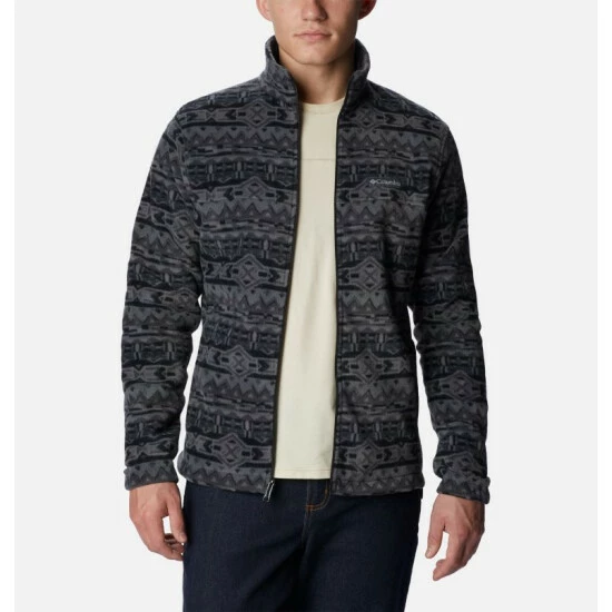 Columbia Men’s Steens Mountain™ Printed Fleece Jacket Black Mod Camo - Image 7