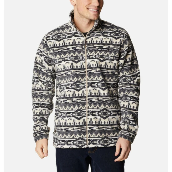 Columbia Men’s Steens Mountain™ Printed Fleece Jacket Black Mod Camo - Image 9